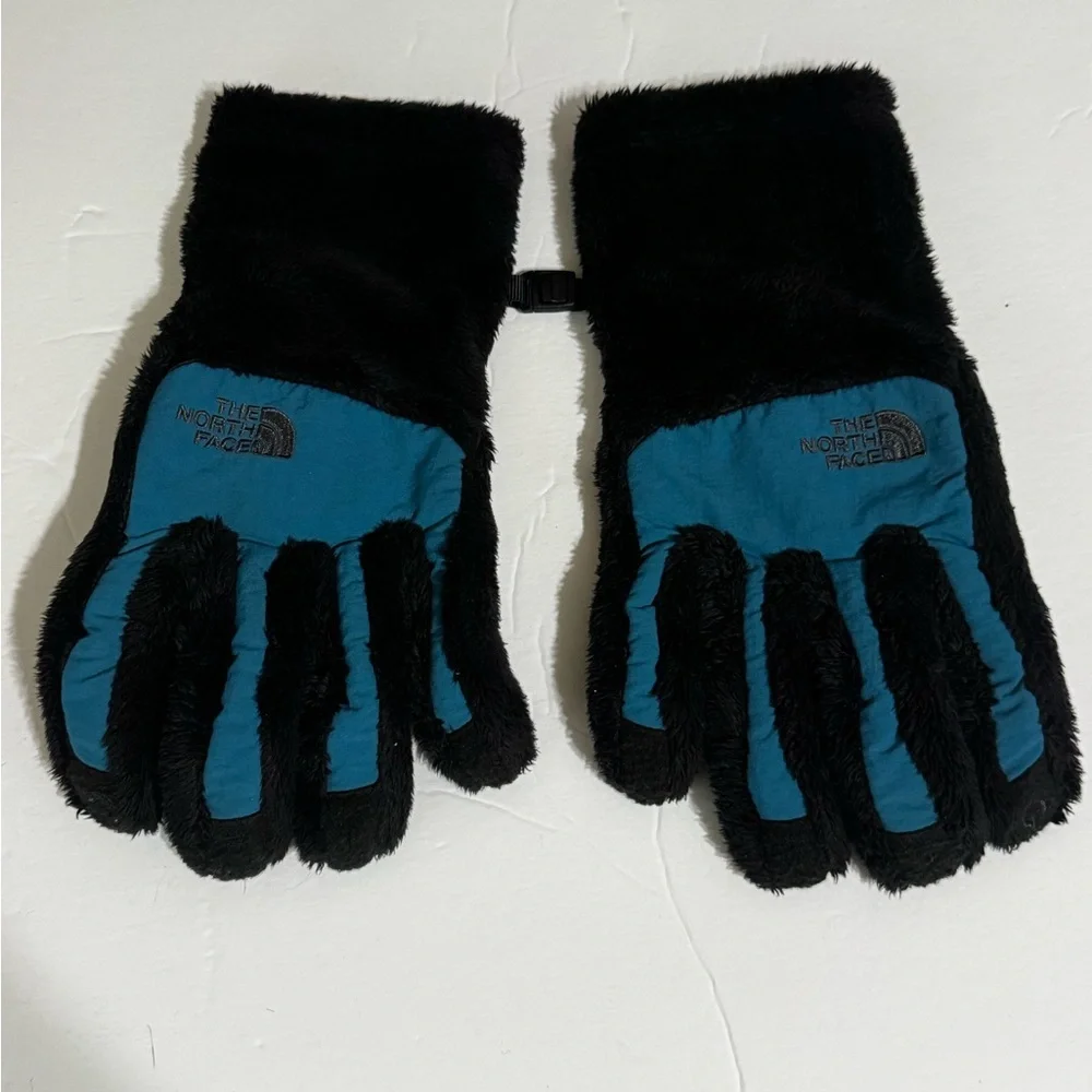 The North Face Gloves I Fleece Lines I Black & Teal I Size M